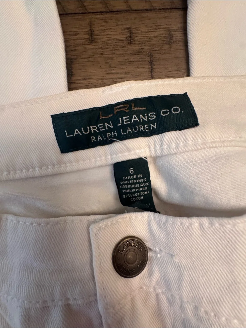 LRL LAUREN JEANS CO RALPH LAUREN White Modern Straight Ankle Jeans